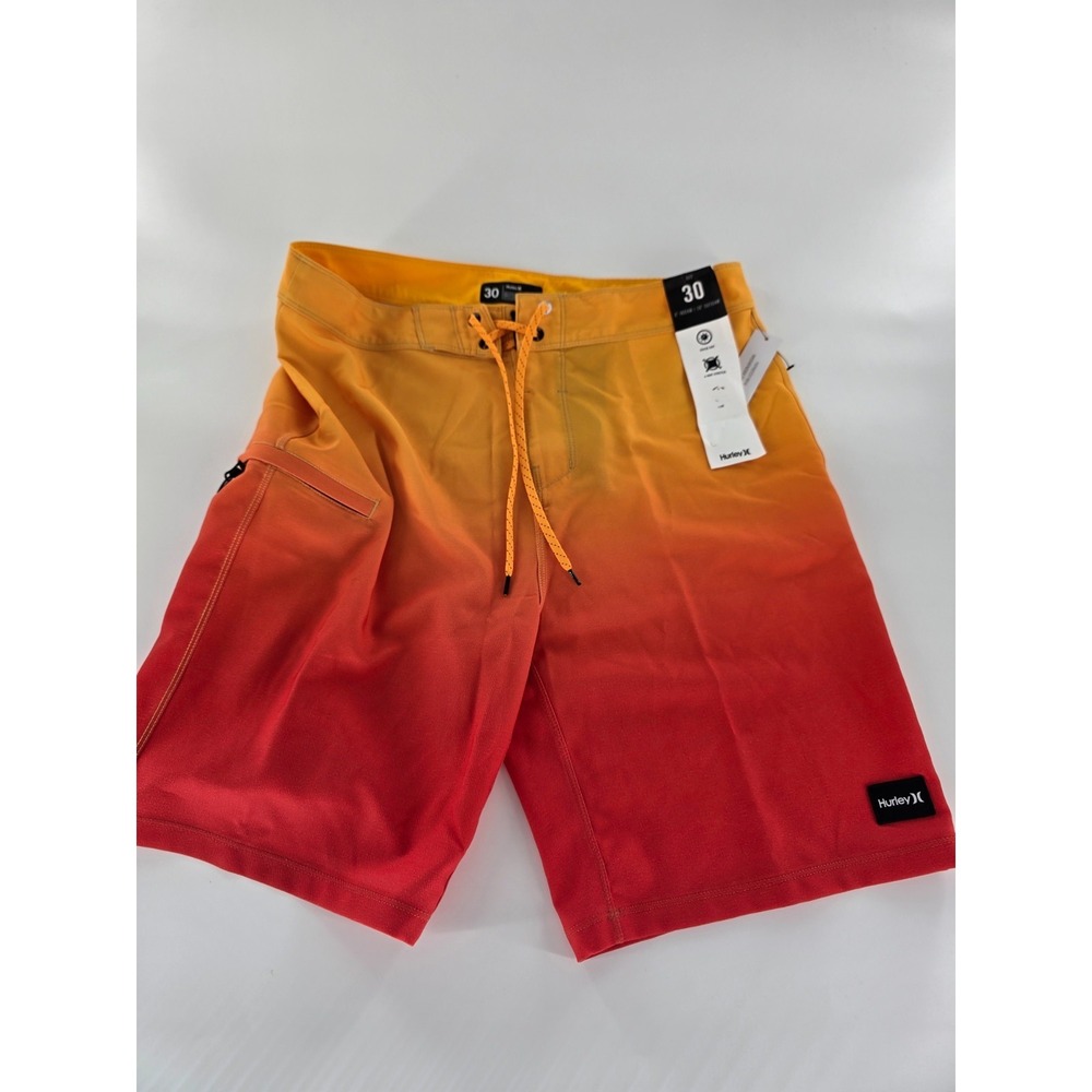 Hurley Men's Weekender Zip 20 Board Swim Shorts Size 30 9" Inseam NWT Orange